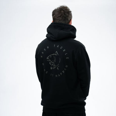 Sudadera Nash Make It Happen Carp Logo Negra - Tienda Carpfishing