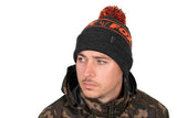 Gorro Fox Collection Negro/Naranja con bola - Tienda Carpfishing
