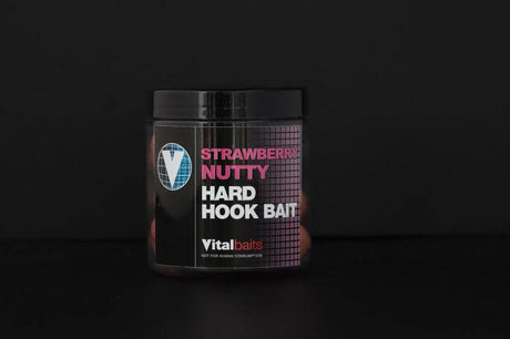 Hard Hook Baits Vitalbaits Strawberry Nutty 24 mm - Tienda Carpfishing