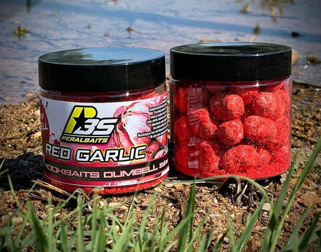 Hook Baits Dumbells Peralbaits Red Garlic 20 x 15 mm - Tienda Carpfishing
