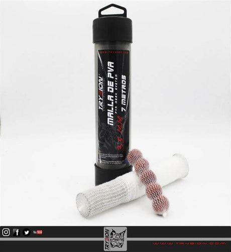 Malla PVA en tubo de 35 mm Trybion - Tienda Carpfishing
