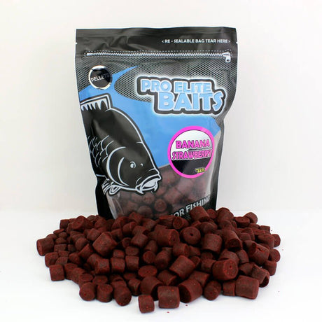 Pellets Pro Elite Baits Banana Strawberry 14 - 20 mm - Tienda Carpfishing