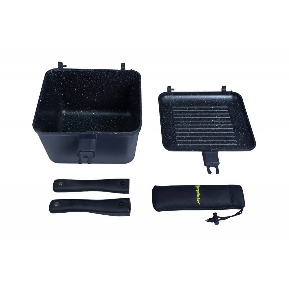 Set Utensilios de cocina Ridge Monkey Connect Deep Granite XL - Tienda Carpfishing